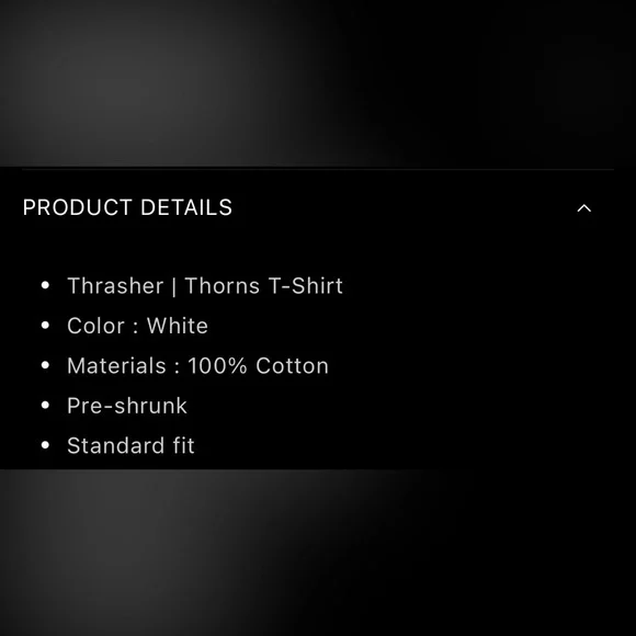 NWT: Thrasher Thorns T-Shirt - Picture 3 of 3